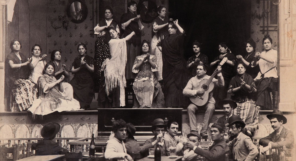 flamenco cafe in Seville, late 19th century. Origins of Flamenco, a Cultural Mosaic